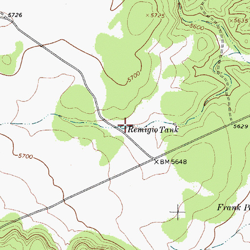Topographic Map of Remigio Tank, NM