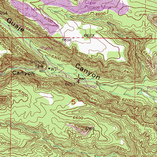 Topographic Map of Rendija Canyon, NM