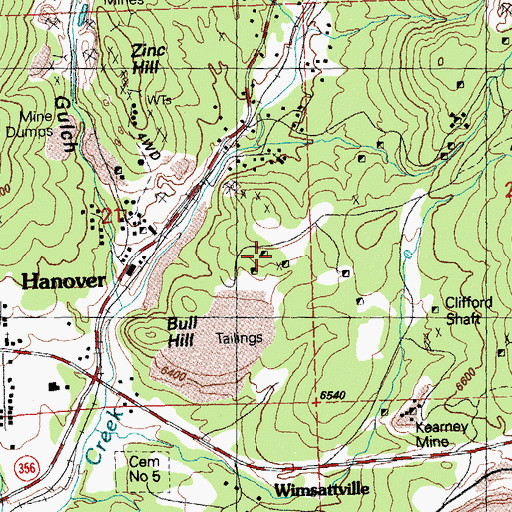 Topographic Map of Republic Number 1 Shaft, NM