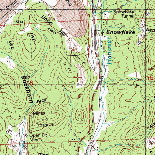 Topographic Map of Republic Pit Adit, NM