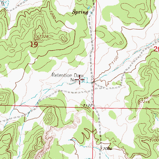 Topographic Map of Retention Dam Number 11, NM