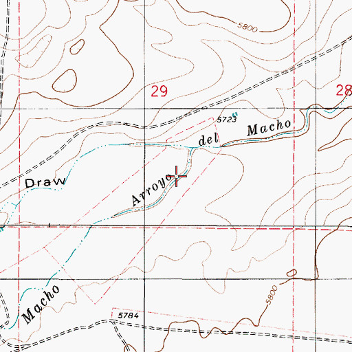 Topographic Map of Reventon Draw, NM