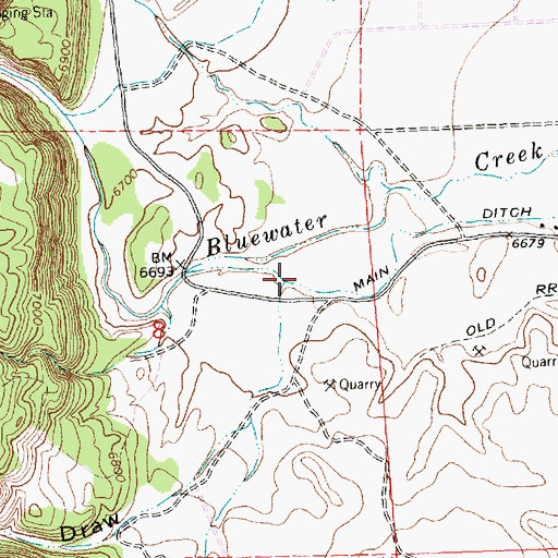 Topographic Map of Reynold Draw, NM