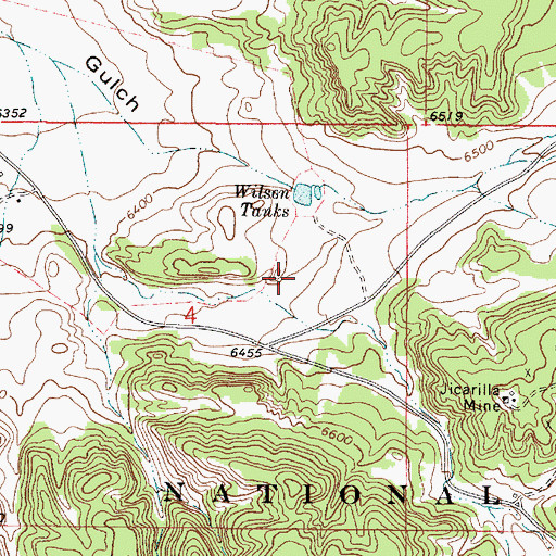 Topographic Map of Rico Gulch, NM
