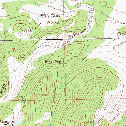 Topographic Map of Ridge Well, NM