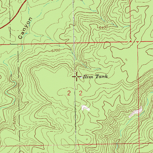Topographic Map of Rim Tank, NM