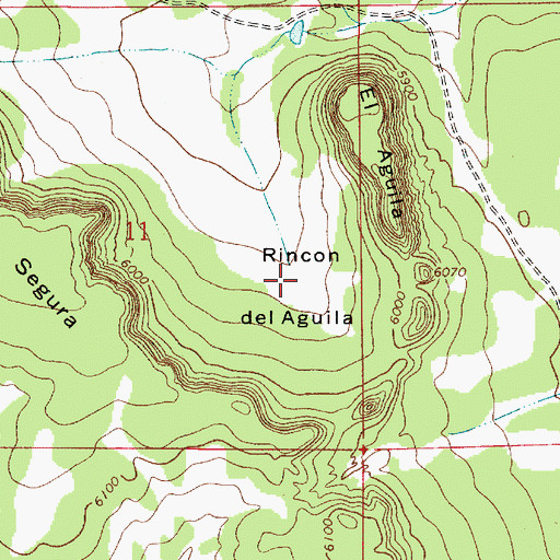 Topographic Map of Rincon del Aguila, NM