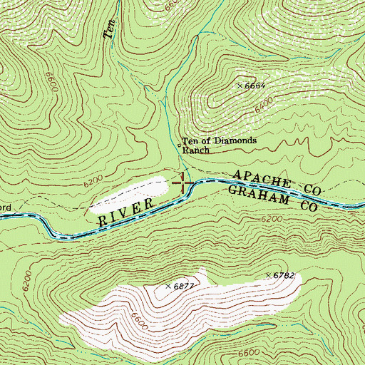 Topographic Map of Paddy Creek, AZ