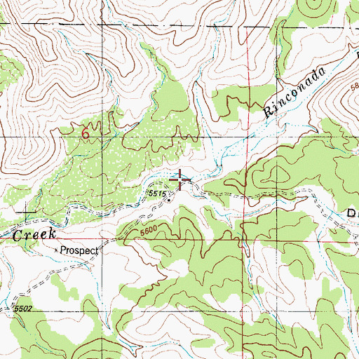Topographic Map of Rinconada Creek, NM