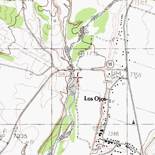 Topographic Map of Rio Brazos, NM