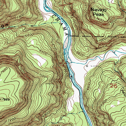 Topographic Map of Rio Cebolla, NM