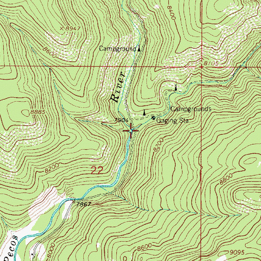 Topographic Map of Rio Mora, NM