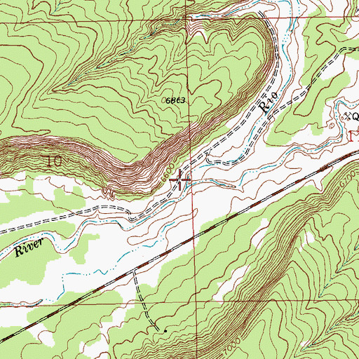Topographic Map of Rio Nutria, NM