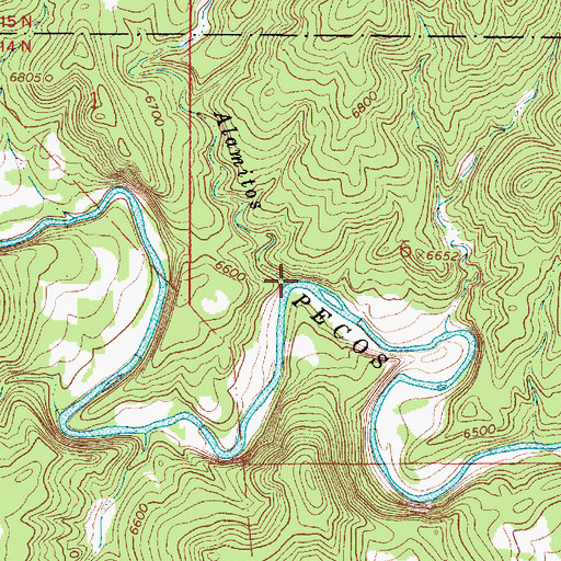 Topographic Map of Rito de los Alamitos, NM