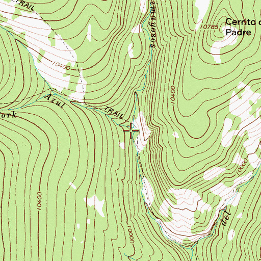 Topographic Map of Rito Azul, NM
