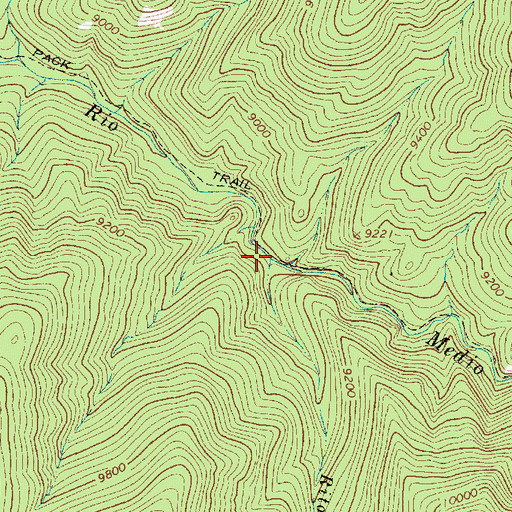 Topographic Map of Rito Canejo, NM