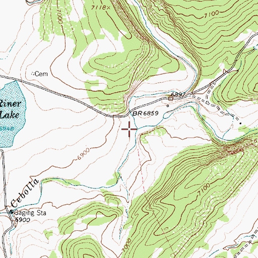 Topographic Map of Rito Cebolla, NM