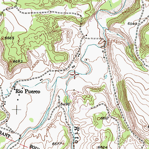 Topographic Map of Rito Encino, NM
