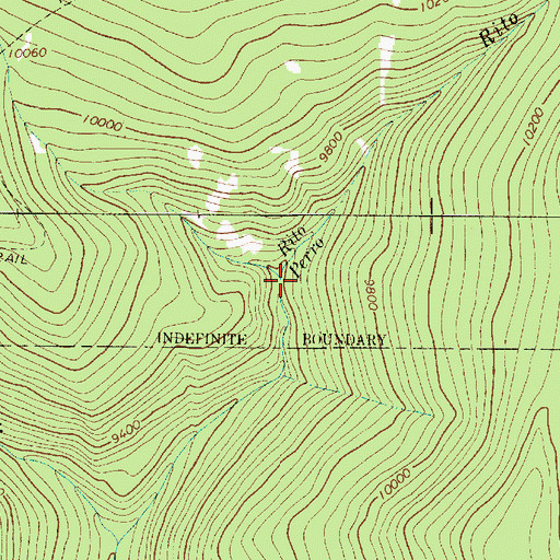 Topographic Map of Rito Perro, NM