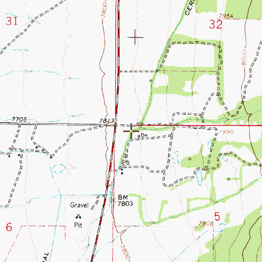 Topographic Map of Rito Primero, NM