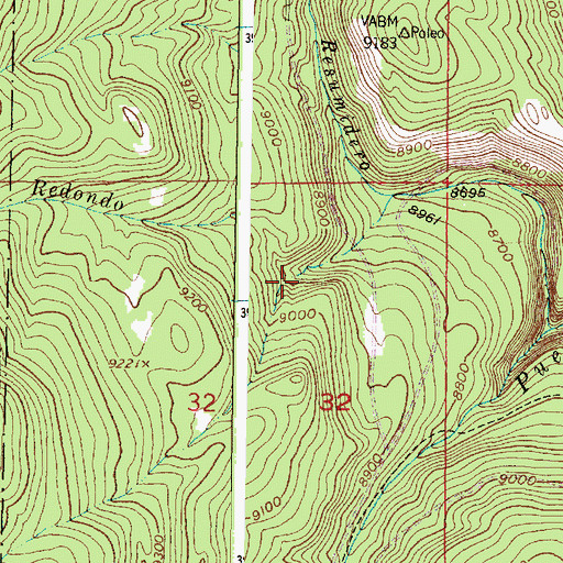 Topographic Map of Rito Redondo, NM