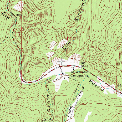 Topographic Map of Rito Sandoval, NM