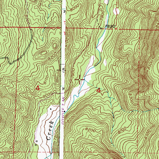 Topographic Map of Rito Seco, NM