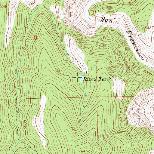 Topographic Map of River Tank, NM