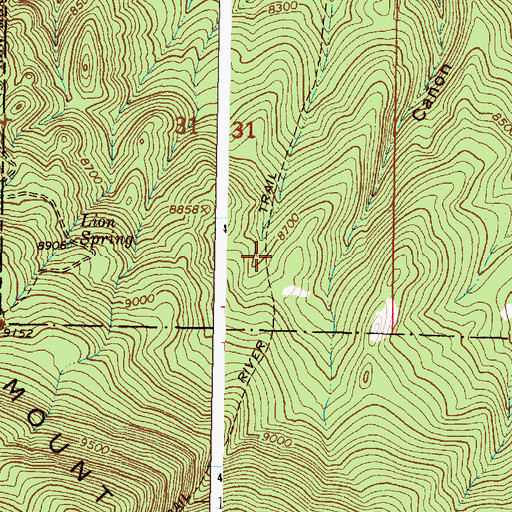 Topographic Map of River Trail, NM