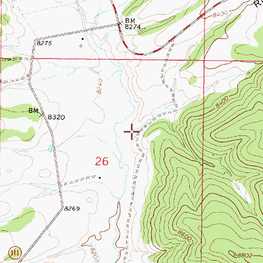 Topographic Map of Road Canyon, NM