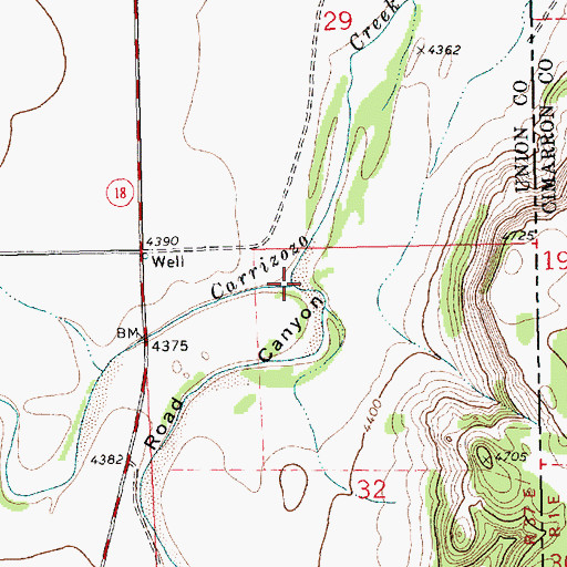 Topographic Map of Road Canyon, NM