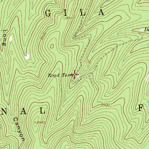 Topographic Map of Road Tank, NM
