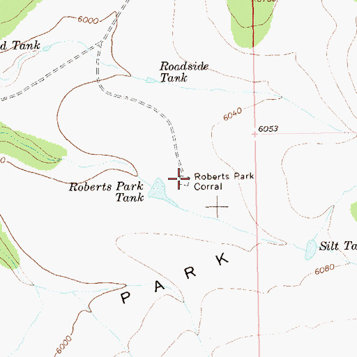 Topographic Map of Roberts Park Corral, NM