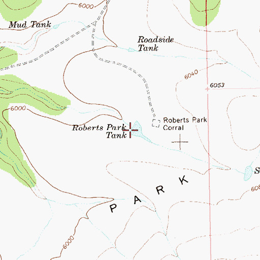 Topographic Map of Roberts Park Tank, NM