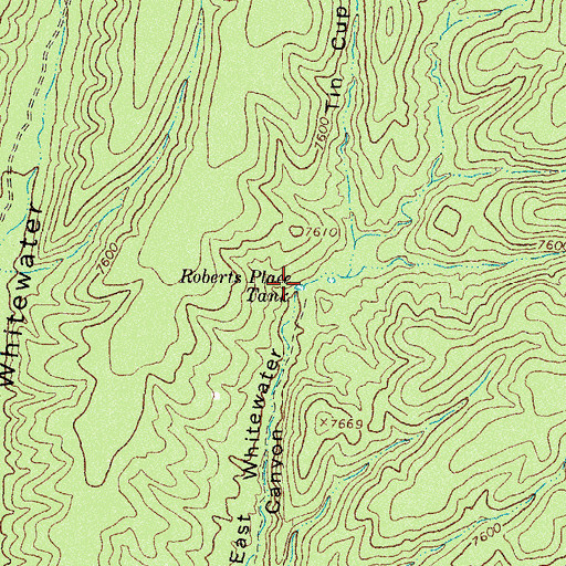 Topographic Map of Roberts Place Tank, NM