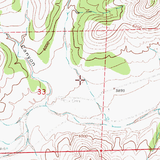 Topographic Map of Robertson Canyon, NM