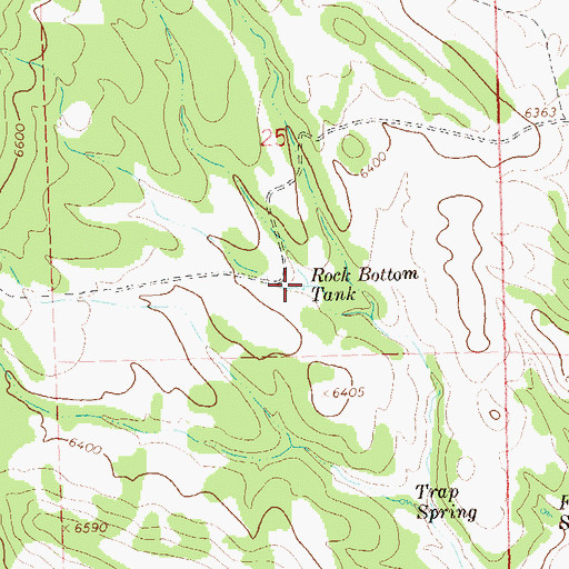 Topographic Map of Rock Bottom Tank, NM