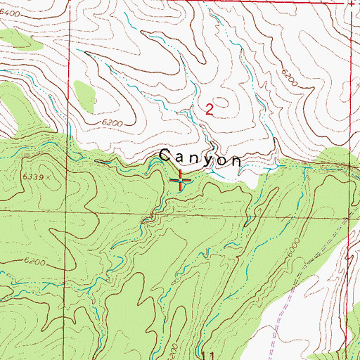 Topographic Map of Rock Creek, NM