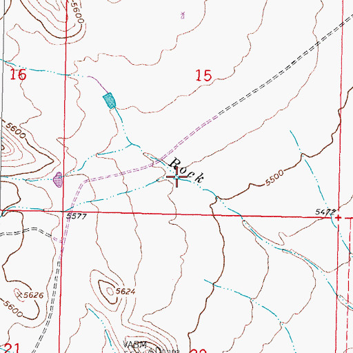 Topographic Map of Rock Creek Canyon, NM