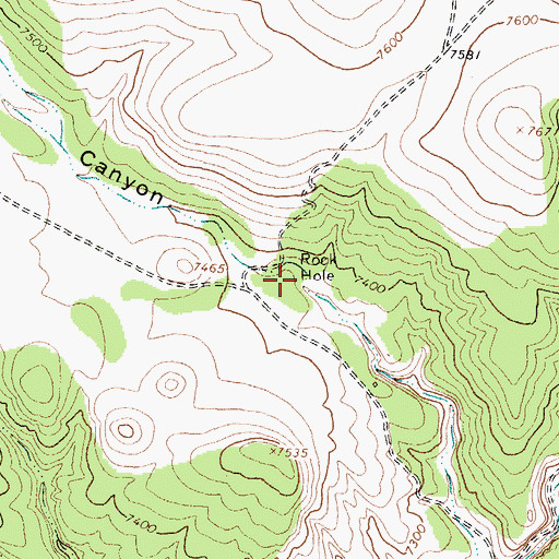 Topographic Map of Rock Hole, NM