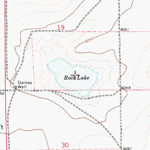 Topographic Map of Rock Lake, NM