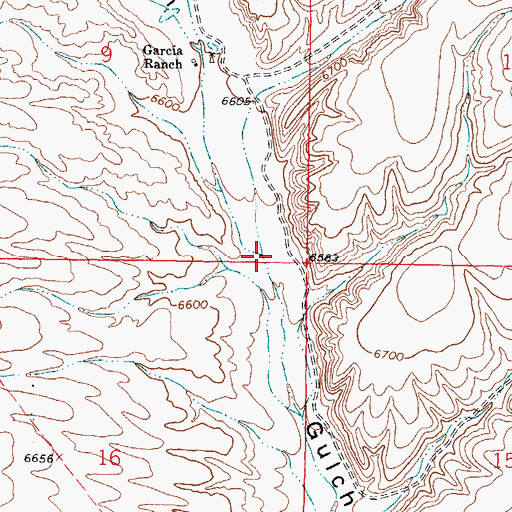 Topographic Map of Rock Springs Canyon, NM