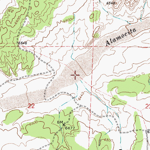 Topographic Map of Rock Tank Canyon, NM