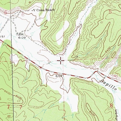 Topographic Map of Rocky Canyon, NM