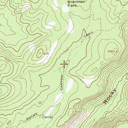 Topographic Map of Rocky Canyon Trail, NM