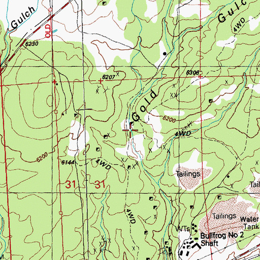 Topographic Map of Roos Ranch, NM