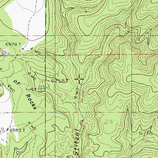 Topographic Map of Rosencran Canyon, NM