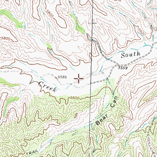 Topographic Map of Rouse Canyon, NM