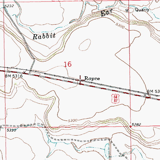 Topographic Map of Royce, NM