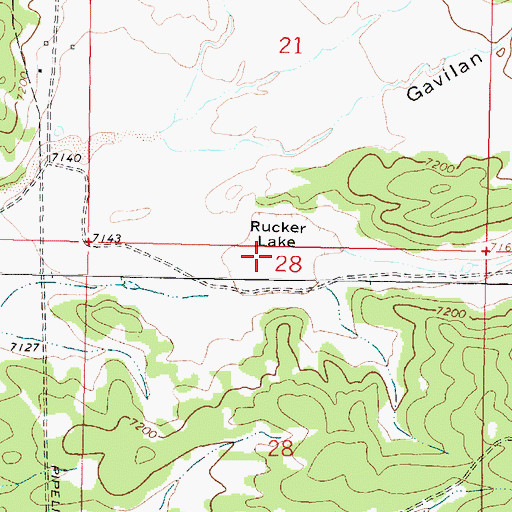 Topographic Map of Rucker Lake, NM